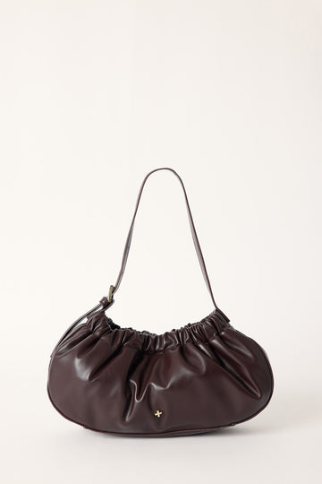 Peta + Jain Wrinkle Shoulder Bag Choc PU