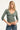 Rusty Rikki Vee Neck Jersey Top Khaki