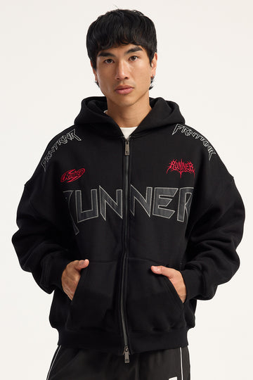 Front Runner Nightburn Zip Hoodie Black Cherry