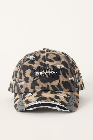 Neovision Instinct Leopard Distressed Dad Cap Leopard
