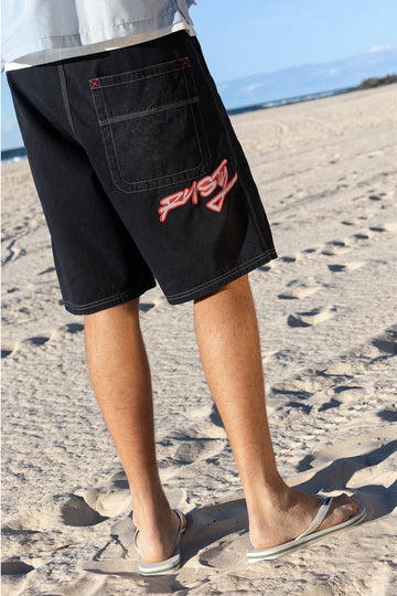 Rusty Step-Up Elastic Short Navy Blue