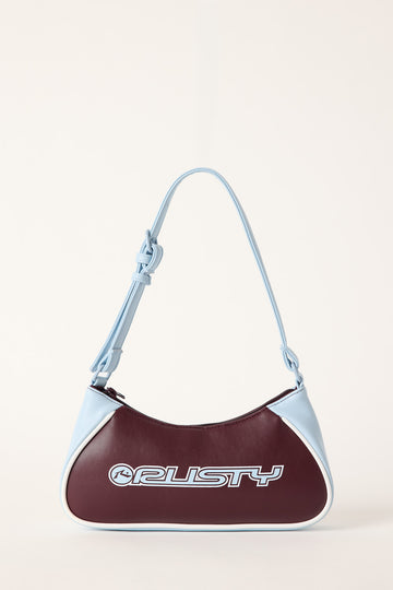 Rusty Two Tides Hand Bag Burgundy/Blue