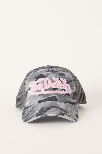 Von Dutch Von Dutch Washed Trucker Cap Camo/Pink