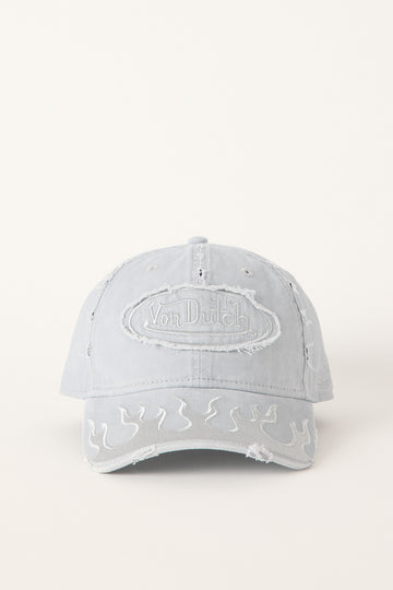 Von Dutch VD Flames Dad Cap Light Grey