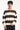 Common Need Stonecrest Cropped Long Sleeve Rugby Polo Brown/Off White Stripe
