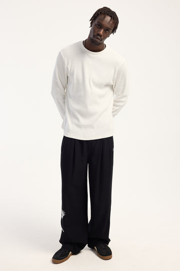 Common Need Sora Baggy Pleated Pant Black