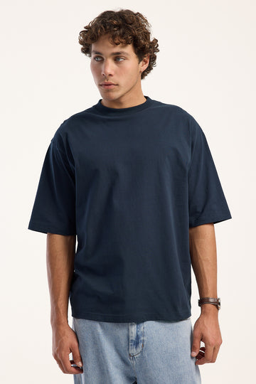 Open Archive Organic Boxy Tee Navy