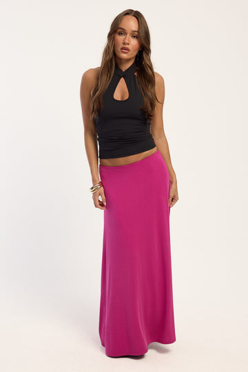 Perfect Stranger Caspian Maxi Skirt Magenta