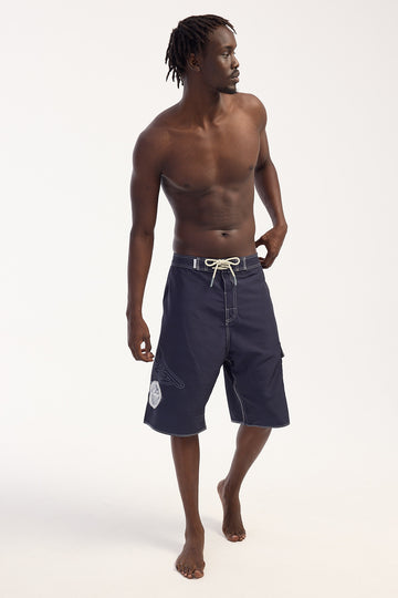 Rusty Devil Fish Fixed Waist Boardshort Coal