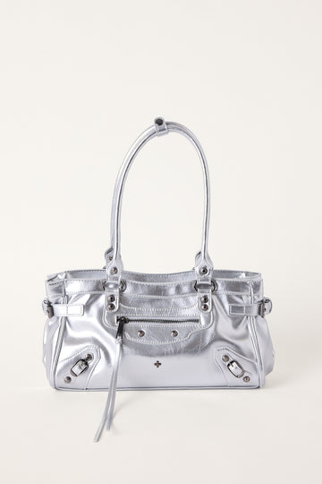 Peta + Jain Metropolis Bag Silver/Gunmetal