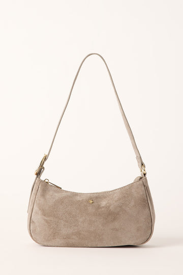Peta + Jain Jesabel Shoulder Bag Taupe Suede
