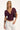 Motel Vernia Plunge Batwing Top Plum