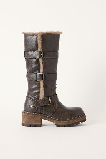 Windsor Smith Womens Reservation Fluffy Boot Cognac