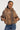 Neovision Untamed Bambi Cropped Oversized Hoodie Brown Print
