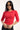 L&t Monique V Neck 3/4 Sleeve T-shirt Red