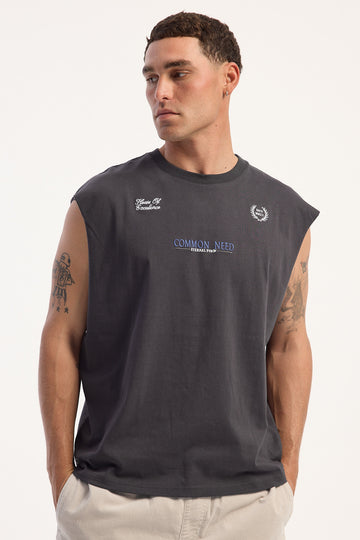 Common Need Fortis Muscle Tank Off Black