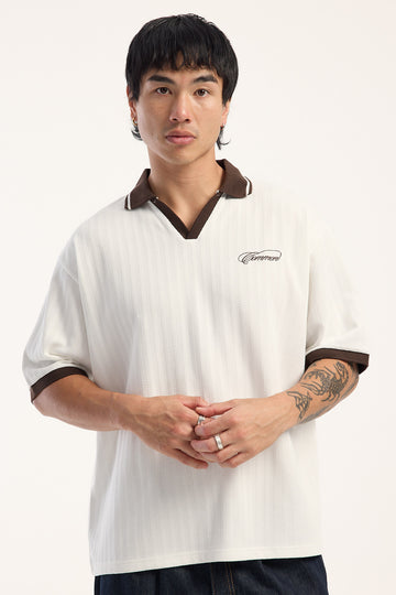 Common Need Repose Boxy Polo White