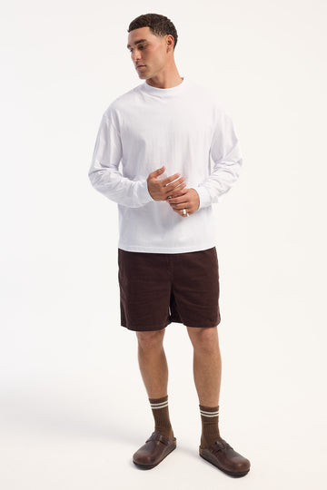 Common Need Repose Organic Cord Short Dark Brown