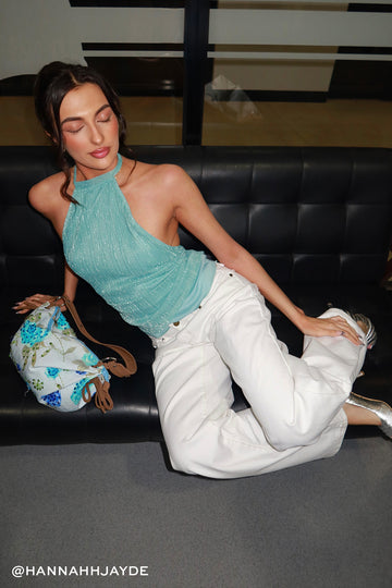 Motel Brienne Top Light Blue