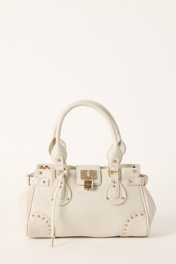 Luck + Trouble Locked Up Shoulder Bag Cream