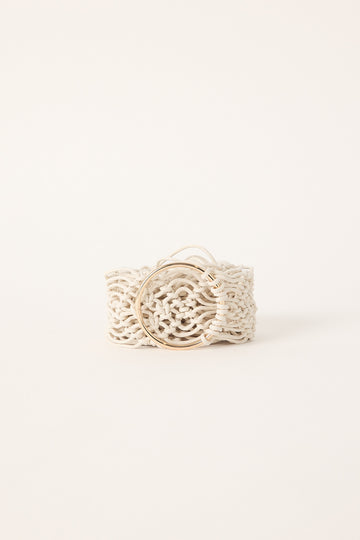 Token Sunthread Macrame Belt White