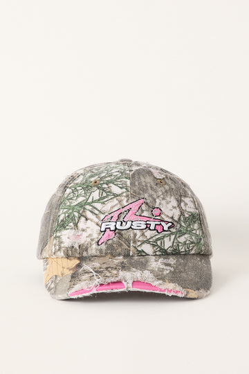 Rusty Wired Heart Dad Cap Camo