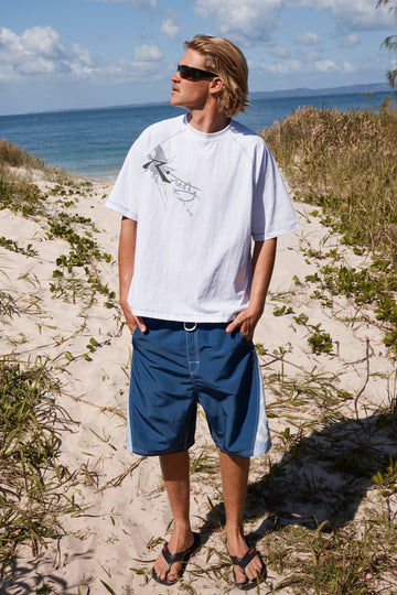 Rusty Carnage 2.0 Hybrid Waist Boardshort Atlantic Blue