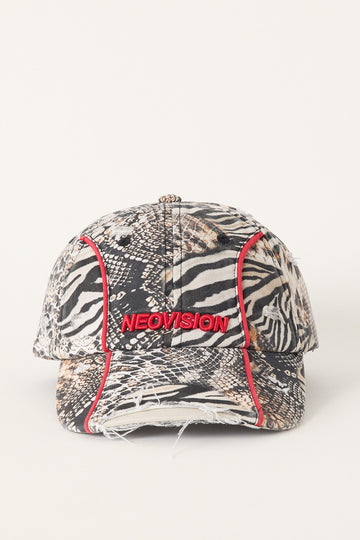 Neovision Animal Kingdom Distressed Dad Cap Brown Print