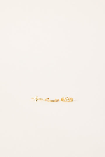 Token Malibu Toe Ring Pack Gold