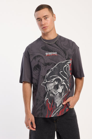 Neovision Flame Reaper Urban Super Heavy Tee Asphalt