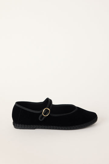 Therapy Alegria Ballet Flat Black Velvet