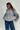 Rusty Two Tides Zip Through Sherpa Fleece Grey/Atlantic Blue