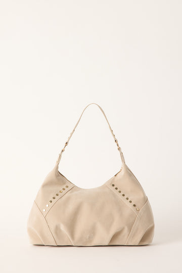 Perfect Stranger Xavi Faux Suede Bag Beige