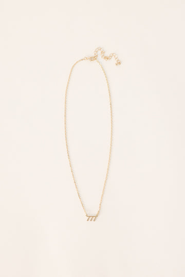 Neovision 777 Angel Number Necklace Gold
