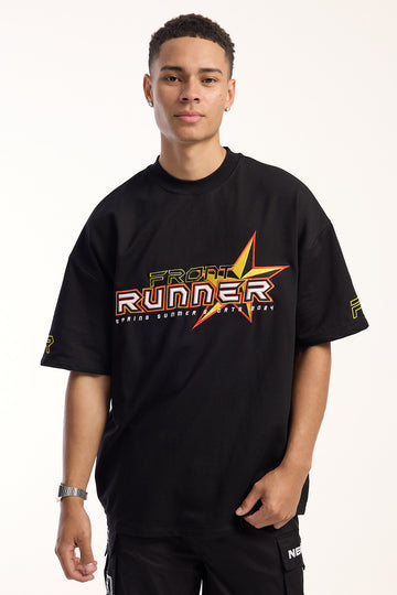 Front Runner Runner Logo Tee Black Fire