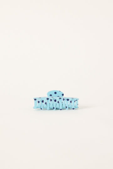Token Polka Dot Hair Claw Clip Blue
