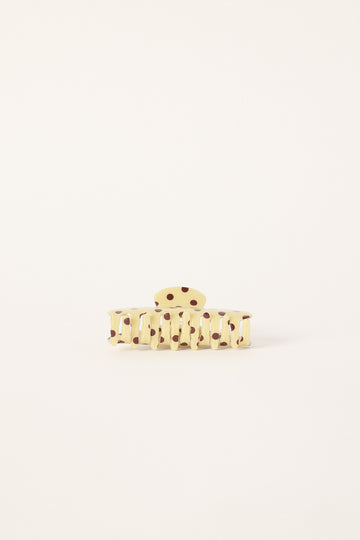 Token Polka Dot Hair Claw Clip Yellow