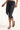 Motel Effy Tie Side Cupro Capri Dark Grey