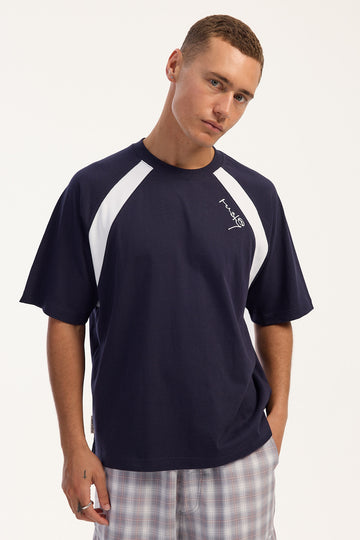Rusty Avalanche 2.0 Cropped Tee Navy Blue