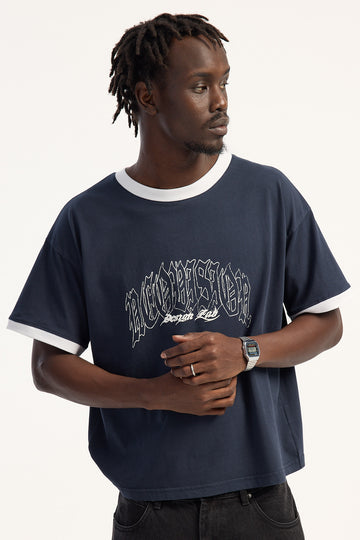 Neovision Overgrowth Static Ringer Tee Washed Navy
