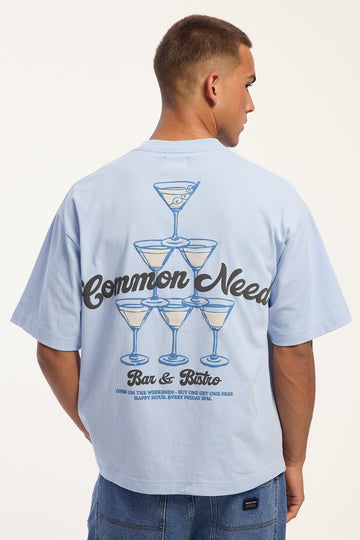 Common Need Occasion Heavyweight Easy Tee Light Blue