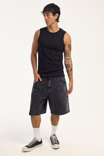 Billy Bones Club Bones Club Denim Jorts Washed Black
