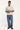 Common Need Anthony Boxy Cropped Standard Collar Shirt Blue Stripe
