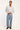 Common Need Anthony Cropped Long Sleeve Shirt Blue Stripe