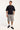 Common Need Beaumont Baggy Tailored Short Grey Pinstripe