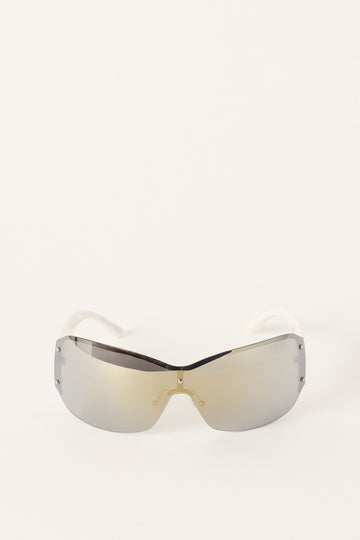 Von Dutch Von Dutch X Aire Tabloid Sunglasses Gold/ White/Gold Mirror