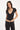 L&t Margot Lace Trim V Neck T-shirt Black