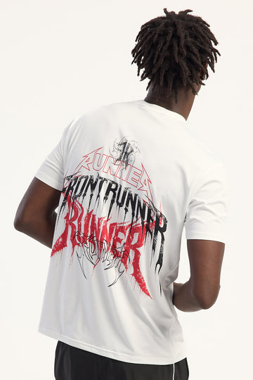 Front Runner Overprint Slim Fit Tee White