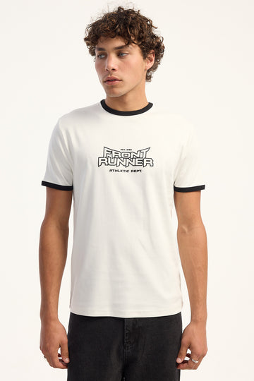 Front Runner Signal Slim Fit Ringer Tee White