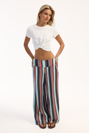 Perfect Stranger Ciaran Low Rise Striped Pant Multi Stripe